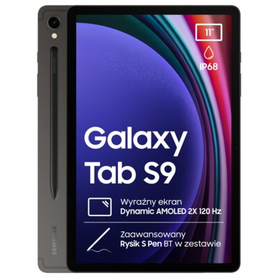 Tablet SAMSUNG Galaxy Tab S9 11" 8/128 GB Wi-Fi Grafitowy + Rysik S Pen