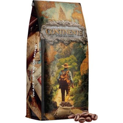 Kawa ziarnista BLUE ORCA COFFEE Continents 3 Latin America Africa & Asia 1 kg (Rzemieślnicza)