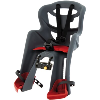 Fotelik rowerowy BELLELLI Tatoo Przedni Rama 15kg Ciemnoszary