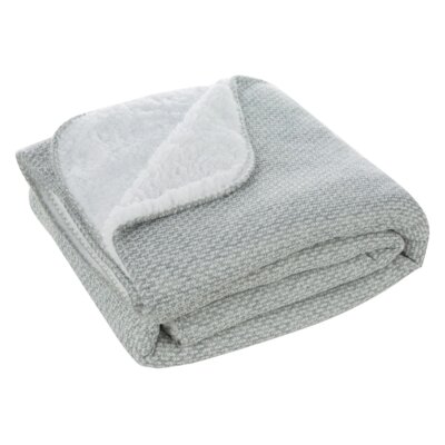 Koc EUROFIRANY Panda 150 x 200 cm Biało-srebrny