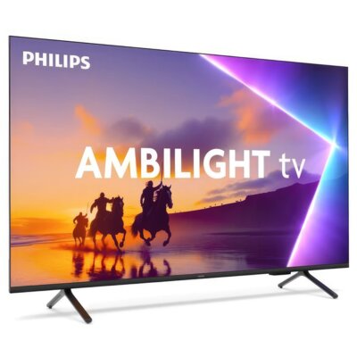 Telewizor PHILIPS 55PUS8560 55" QLED 4K Titan OS Ambilight x3 Dolby Atmos Dolby HDMI 2.1 + Soundbar PHILIPS TAB8200/10 Szary 2.1-kanałowy, Bezprzewodowy Subwoofer, HDMI eARC, Dolby Atmos, DTS Virtual:X, BT