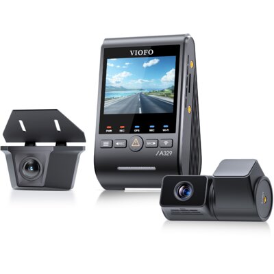Wideorejestrator VIOFO A329TW 3CH HDR, GPS, W-iFi, Kamera z teleobiektywem, Kamera tylna