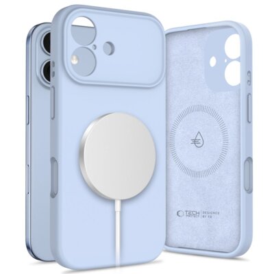 Etui TECH-PROTECT Silicone MagSafe do Apple iPhone 17 Błękitny