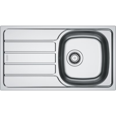 Zlewozmywak jednokomorowy z ociekaczem FRANKE Spark SKN 611-78/44 101.0712.225 Stal szlachetna 43.5x78