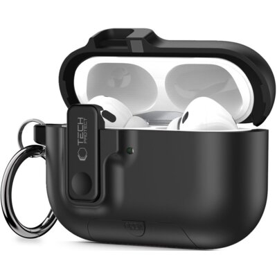 Etui na słuchawki TECH-PROTECT Slim Hook do Apple Airpods Pro 3 Czarny