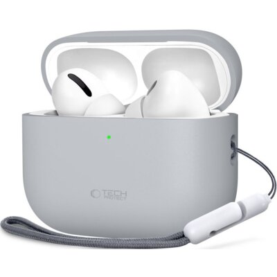Etui na słuchawki TECH-PROTECT Silicone do Apple Airpods Pro 3 Szary