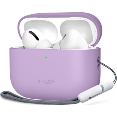 Etui na słuchawki TECH-PROTECT Silicone do Apple Airpods Pro 3 Fioletowy