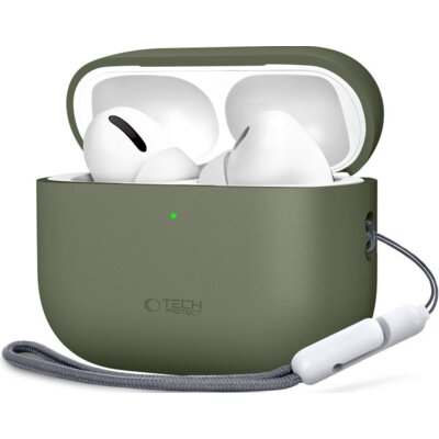 Etui na słuchawki TECH-PROTECT Silicone do Apple Airpods Pro 3 Zielony