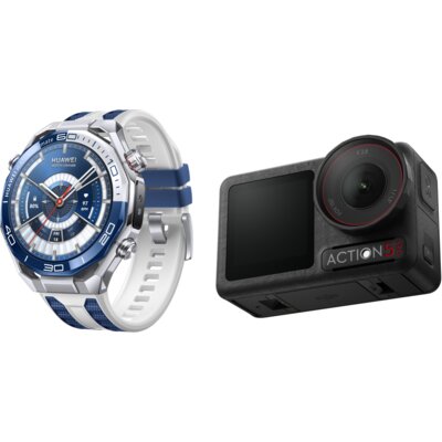 Smartwatch HUAWEI Watch Ultimate 2 Srebrno-niebieski + Kamera sportowa DJI Osmo Action 5 Pro