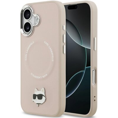 Etui KARL LAGERFELD Choupette Pin MagSafe do Apple iPhone 17 Różowy