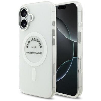 Etui KARL LAGERFELD IML Karl RSG Logo MagSafe do Apple iPhone 17 Przezroczysty