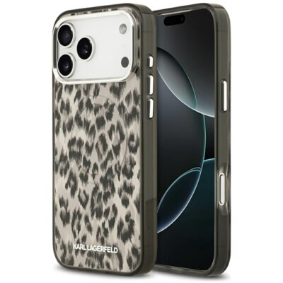 Etui KARL LAGERFELD IML Leopard Pattern MagSafe do Apple iPhone 17 Pro Max Brązowy
