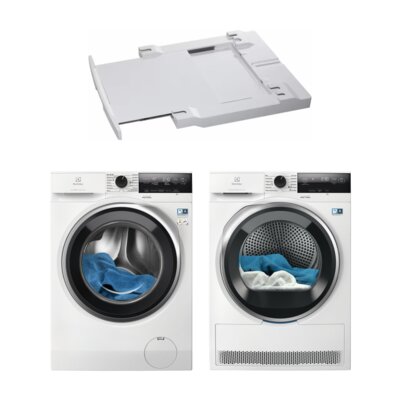 Pralka ELECTROLUX MEW3E8Y6P SensiCare 600 8kg 1400 obr + Suszarka ELECTROLUX DelicateCare 700 MEWD3E8E7P z pompą ciepła + Łącznik AEG A1WYHSK2