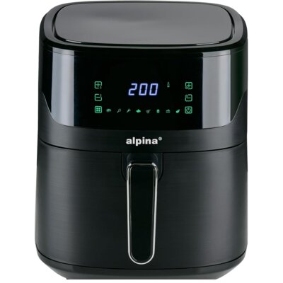 Air Fryer Frytkownica beztłuszczowa ALPINA XL 1600 W 6L z pojedynczym koszem cyfrowy ekran dotykowy