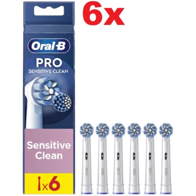 Oryginalna końcówka szczoteczki ORAL-B Sensitive Clean Pro EB60RX-6 (6 szt.) (Delikatne czyszczenie)