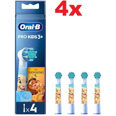 Oryginalna końcówka szczoteczki ORAL-B EB10-4 Kids Lion King (4 szt.) (Idealna dla dzieci)
