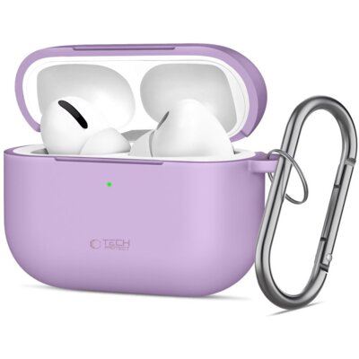 Etui TECH-PROTECT Silicone Hook do Apple AirPods Pro 3 Fioletowy