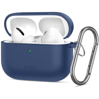 Etui TECH-PROTECT Silicone Hook do Apple AirPods Pro 3 Granatowy