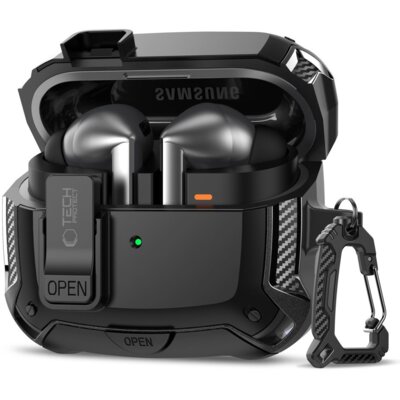 Etui TECH-PROTECT Carbonox MagSafe do Samsung Galaxy Buds 3/3 FE/3 Pro Czarny