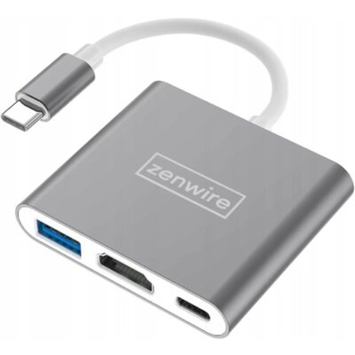Hub ZENWIRE BYL-2008N 3w1 USB Typu C 3.2 Gen. 1, Pasywny