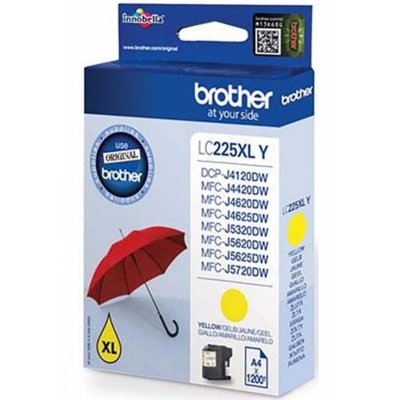 Tusz BROTHER Żółty 12.07 ml LC-225XLY