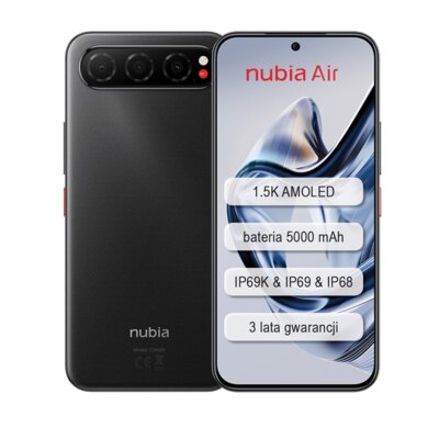 Smartfon NUBIA Air 5G 8/256GB 6.78" 120Hz Tytanowy czarny