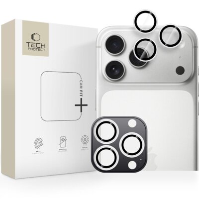 Nakładka na aparat TECH-PROTECT Camring Fit+ do Apple iPhone 14 Pro/14 Pro Max/15 Pro/15 Pro Max/16 Pro/16 Pro Max/17 Pro/17 Pro Max Srebrny