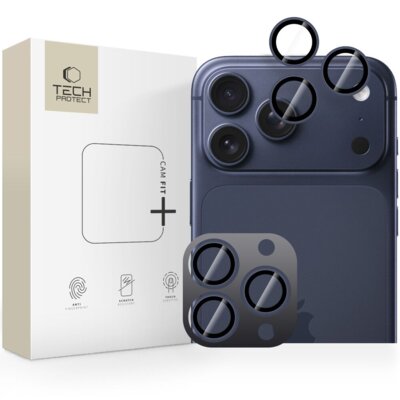 Nakładka na aparat TECH-PROTECT Camring Fit+ do Apple iPhone 14 Pro/14 Pro Max/15 Pro/15 Pro Max/16 Pro/16 Pro Max/17 Pro/17 Pro Max Niebieski