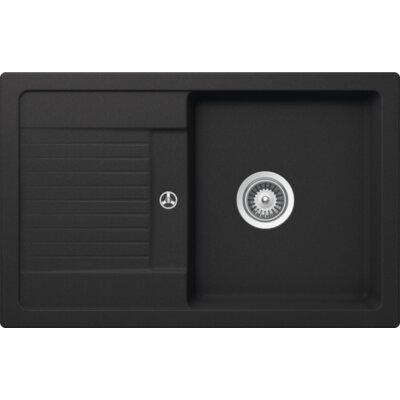 Zlewozmywak jednokomorowy z ociekaczem SCHOCK Lima D-100S Onyx 50x78