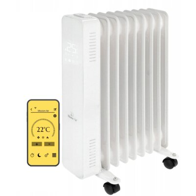Grzejnik olejowy MISSION AIR Oslo 2000 W Biały Wi‑Fi