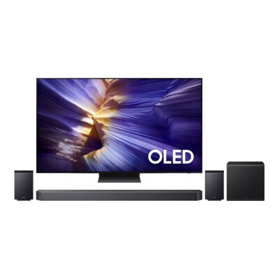 Telewizor SAMSUNG QE65S90F 65" OLED 4K 144Hz Tizen TV Dolby Atmos HDMI 2.1 + Soundbar SAMSUNG HW-Q930F EN Czarny 9.1.4-kanałowy, Bezprzewodowy Subwoofer, Głośniki Surround, Wi-Fi, BT, HDMI eARC