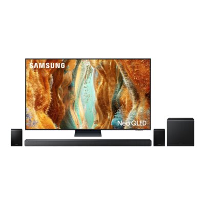 Telewizor SAMSUNG QE65QN77F 65" NEO QLED 4K Mini LED 144Hz Tizen TV HDMI 2.1 + Soundbar SAMSUNG HW-QS750F EN Czarny 5.1.2-kanałowy, Bezprzewodowy Subwoofer, Głośniki Surround, Rotacyjny Design, HDMI eARC