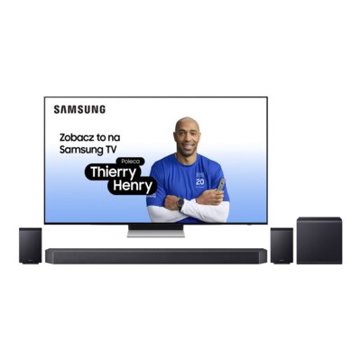 Telewizor SAMSUNG QE77S90F 77" OLED 4K 144Hz Tizen TV Dolby Atmos HDMI 2.1 + Soundbar SAMSUNG HW-Q990F EN Czarny 11.1.4-kanałowy, Bezprzewodowy Subwoofer, Głośniki Surround, Wi-Fi, BT, HDMI eARC