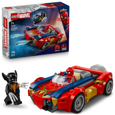 LEGO 76336 Marvel Spider-Man w samochodzie kontra zvenomowany Wolverine
