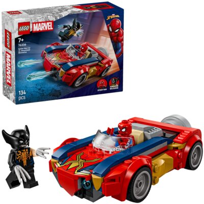 LEGO 76336 Marvel Spider-Man w samochodzie kontra zvenomowany Wolverine