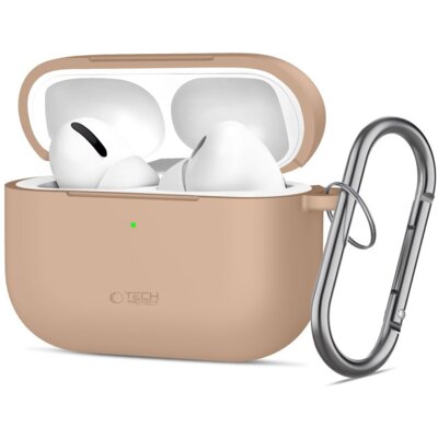 Etui TECH-PROTECT Silicone Hook do Apple AirPods Pro 3 Beżowy