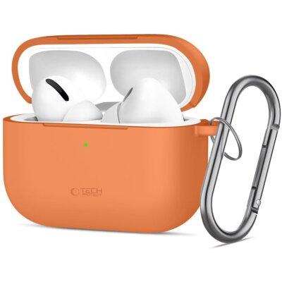 Etui TECH-PROTECT Silicone Hook do Apple AirPods Pro 3 Pomarańczowy