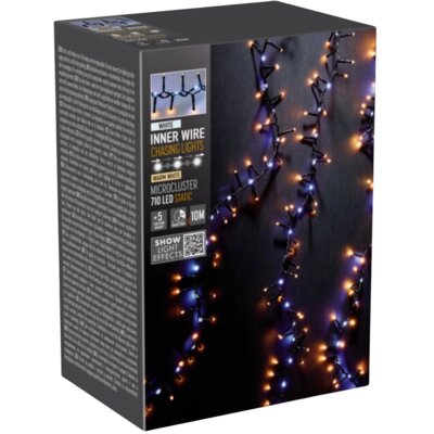 Lampki choinkowe CHRISTMAS DECORATION 664417 710 LED Sieciowe 10 m Czarny