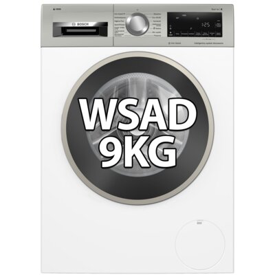 Pralka BOSCH WGG244F8PL seria 6, I-Dos kl.A 9kg 1400 obr EcoSilence Drive AntiStain + Suszarka BOSCH Seria 6 WQG243MSPL z pompą ciepła + Łącznik BOSCH WTZ27410