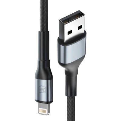 Kabel USB - Lightning 3MK Hyper Cable N-Series 1 m 12W Czarny