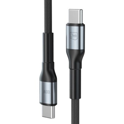 Kabel USB-C - USB-C 3MK Hyper Cable N-Series 100W 1 m Czarny