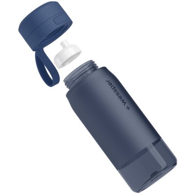 Butelka filtrująca WESSPER B2 Tritan Actitex 500 ml Niebieski