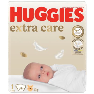 Pieluszki HUGGIES Extra Care Mega 1 2-5kg (84 szt.)