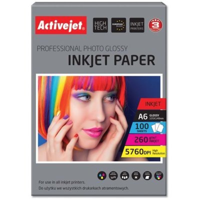 Papier fotograficzny ACTIVEJET AP6-260GR100 100 arkuszy