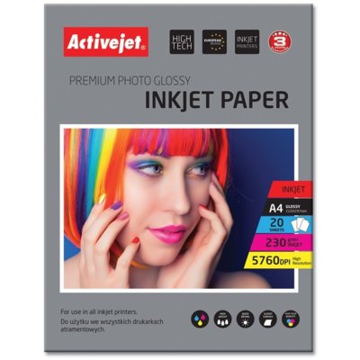 Papier fotograficzny ACTIVEJET AP4-230G20 20 arkuszy