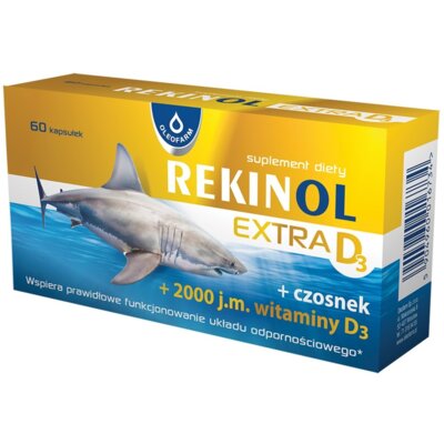 Suplement diety OLEOFARM Rekinol Extra D3 (60 kapsułek)