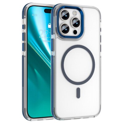 Etui ETTERI Icy Mag do Apple iPhone 15 Pro Niebieski