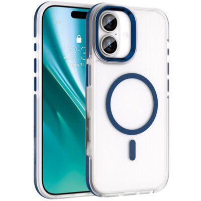 Etui ETTERI Icy Mag do Apple iPhone 17 Niebiesko-przezroczysty