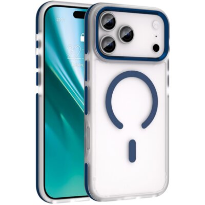 Etui ETTERI Icy Mag do Apple iPhone 17 Pro Max Niebiesko-przezroczysty