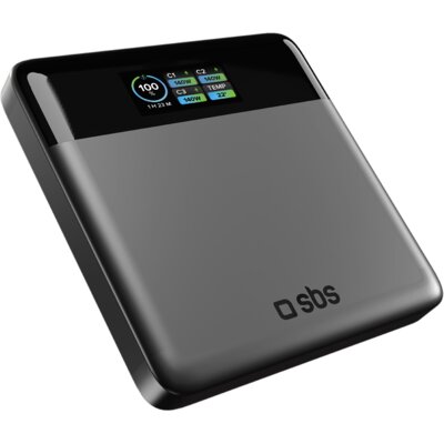 Powerbank SBS TEBBTFT20000PD100K Slim 20000 mAh 100W Czarny